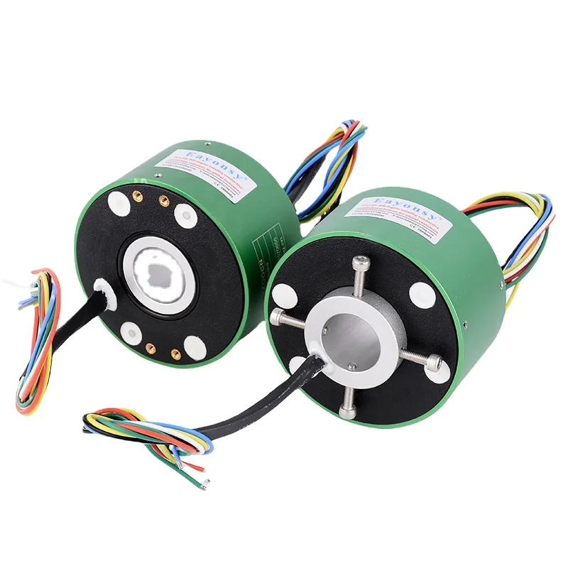 Rotary Electrical Connector 6 wires 10A/2A Through Hole Bore Size 12.7mm OD 56mm Slip Ring Conduction Circuit Customization