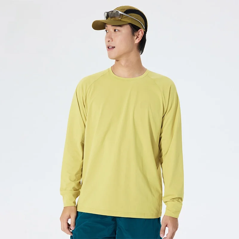 Camiseta de Manga Longa Peak Picnic com Proteção Solar, Roupas Casuais Confortáveis para Corrida para Homens e Mulheres, Esti...