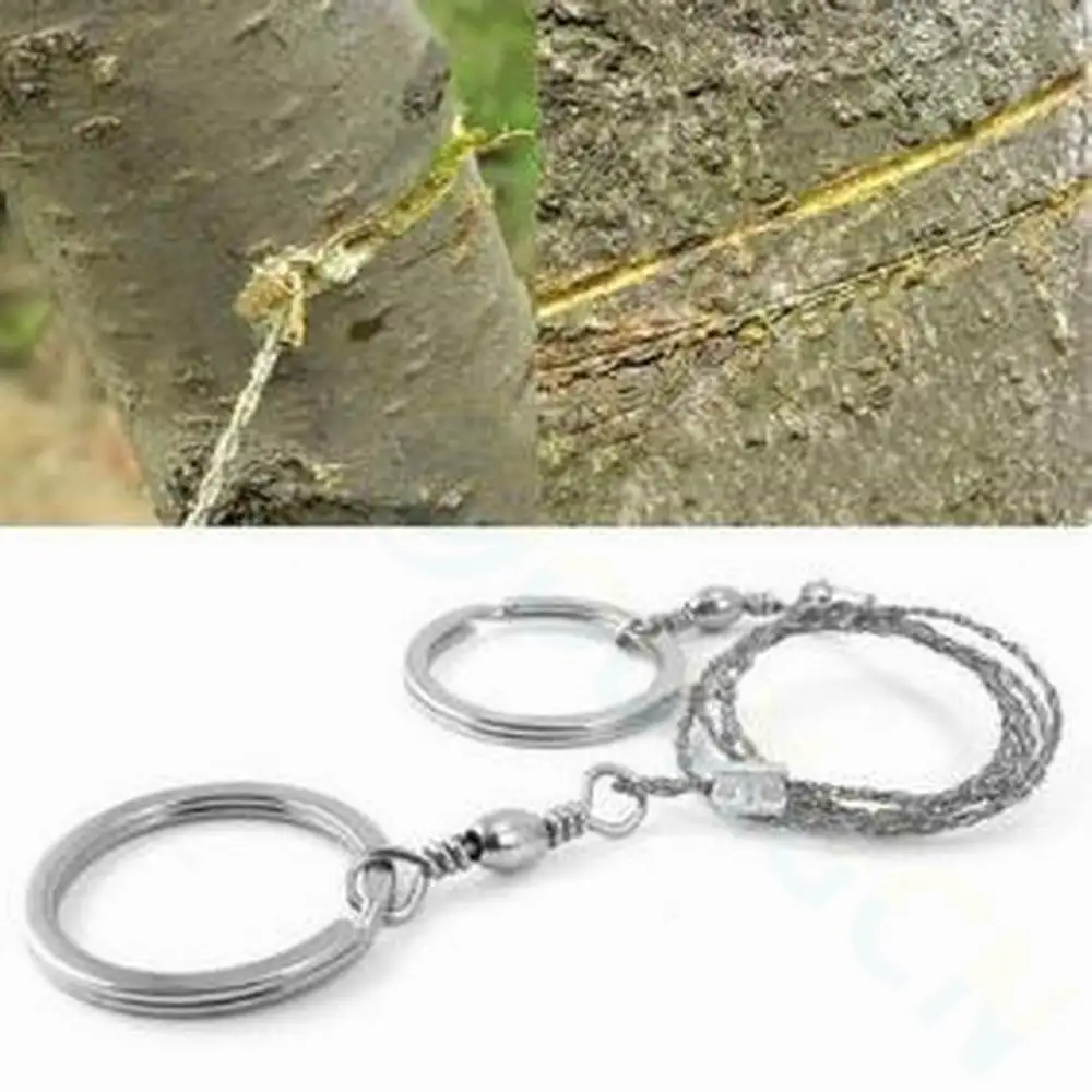 Portable Stainless Steel Wire Saw Outdoor Survival Self Defense Camping Hiking Hunting Chainsaws pocket Hand Saw FretSaw Tools