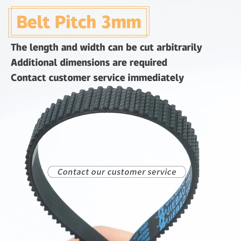 HTD 3M Belt Width 6 10 15 20mm Timing Belt 3M Closed Loop Rubber Belt Length 90mm~255mm Pitch 3mm 30~85Teeth 3M Synchronous Belt