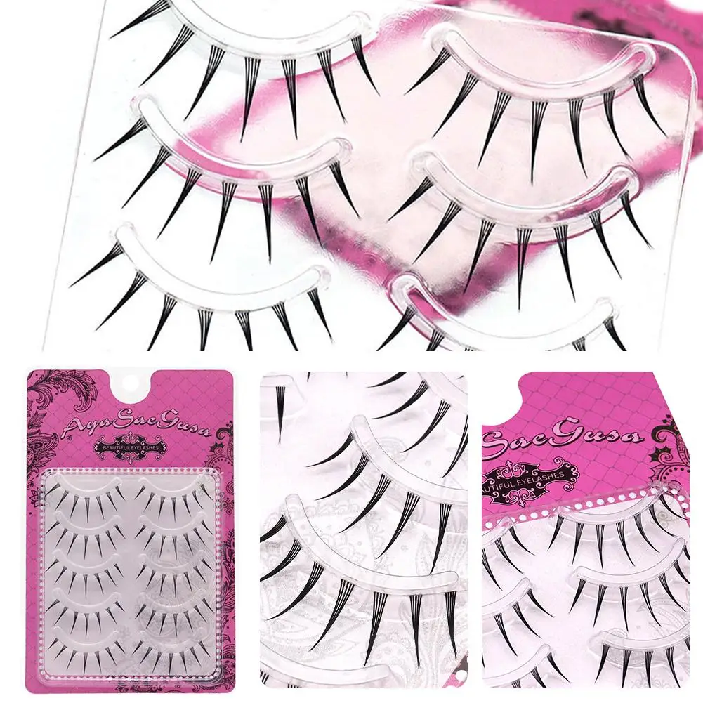 Hot Manga Wimpers Natuurlijk Cosplay Valse Wimpers Mode 5 paar Lash Wimpers Lash Anime Natuurlijke Nep Koreaanse Make Y8C0