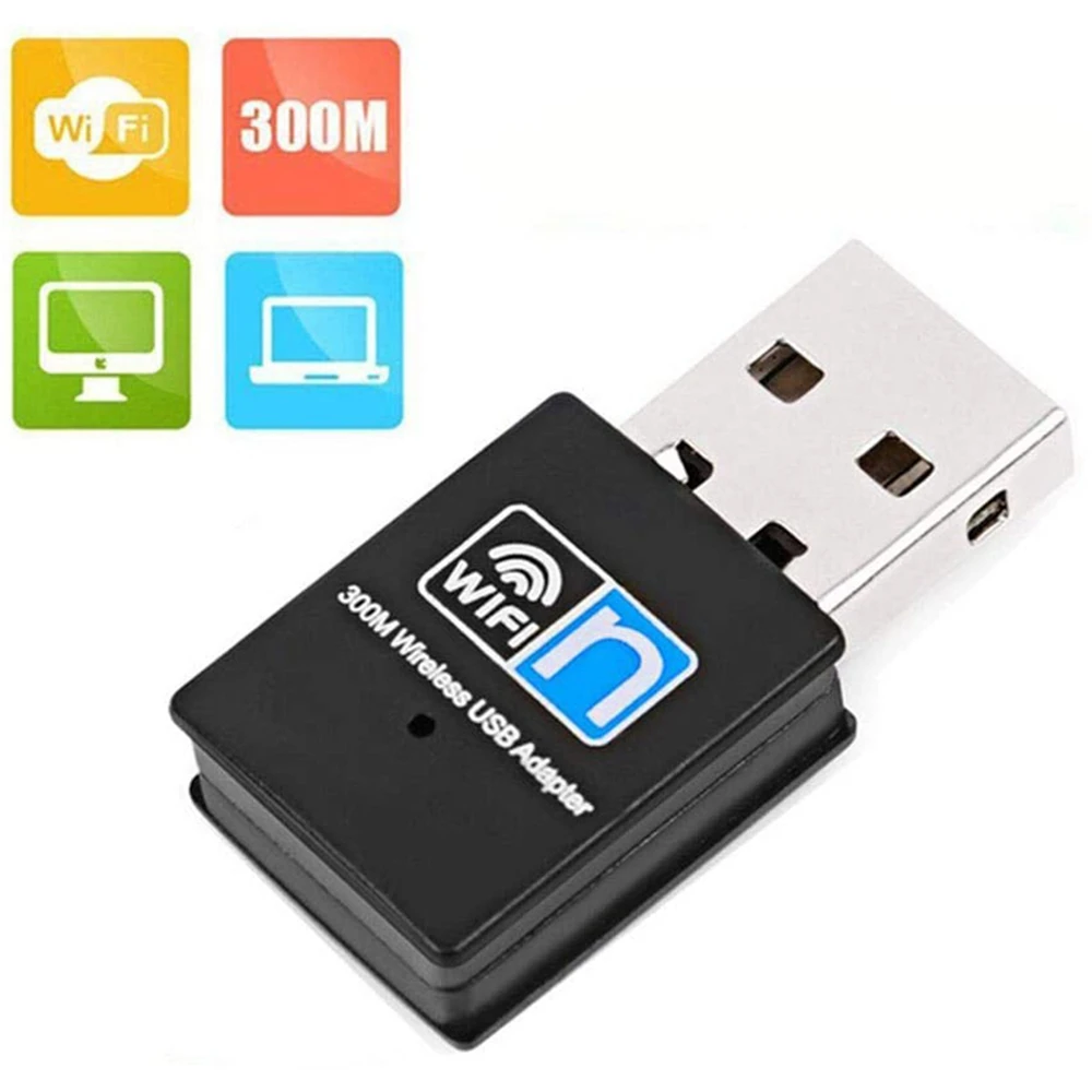 300Mbps 802.11n spina USB WLAN adattatore WiFi USB Wireless Dongle Mini ricevitore esterno per PC/Desktop/Computer