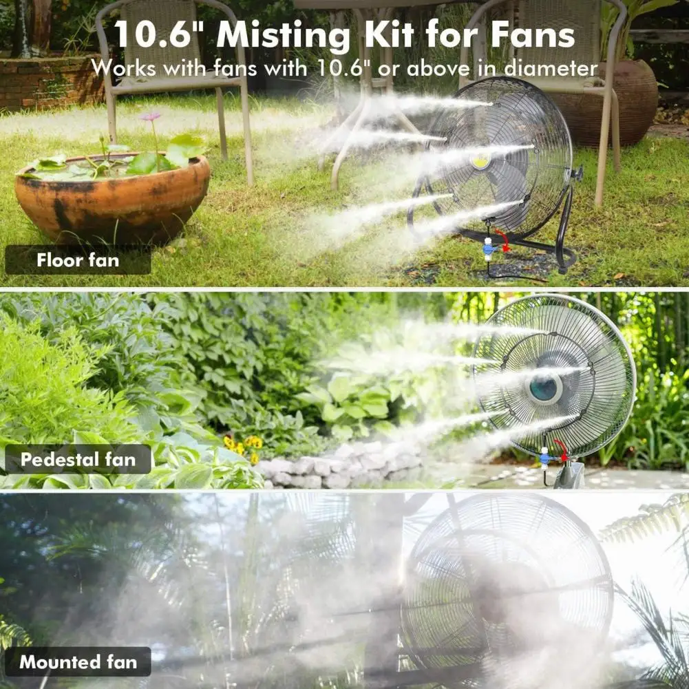 Sistema de nebulização de ventilador externo portátil de alívio instantâneo para pátio jardim pulverizador de névoa ultrafino de alívio instantâneo refrescante para viagens