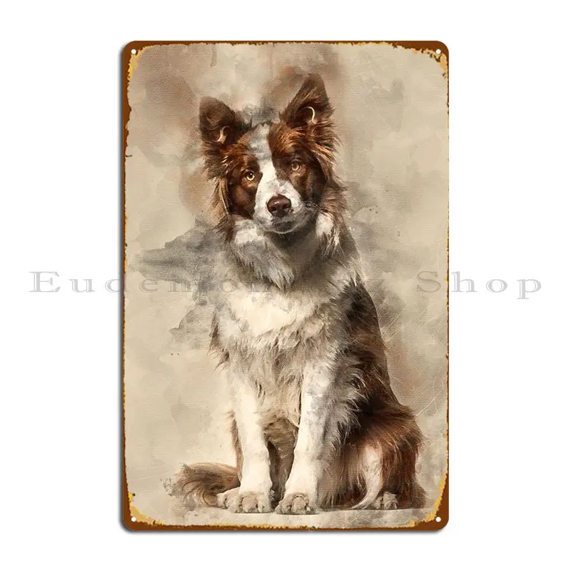 Border Collie 1 Year Old S Metal Sign Poster Personalized Cinema Party Club Iron Wall Mural Tin Sign Poster