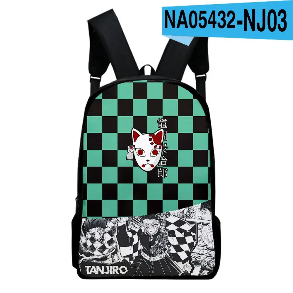 Japan Anime Demon Slayer Boys Backpack Girls Oxford Waterproof Laptop Backpack Women Men Casual Outdoor Casual Travel Backpack