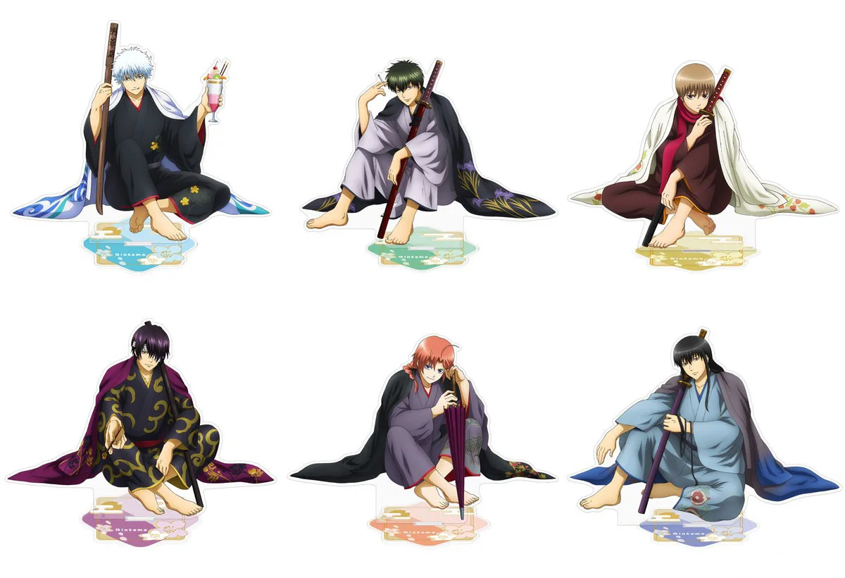 Anime Store GinTama Takasugi Okita Hijikata Gin-san City Life Ver AcrylicStand  HD Characters Desktop Decor Fans Gifts About15cm