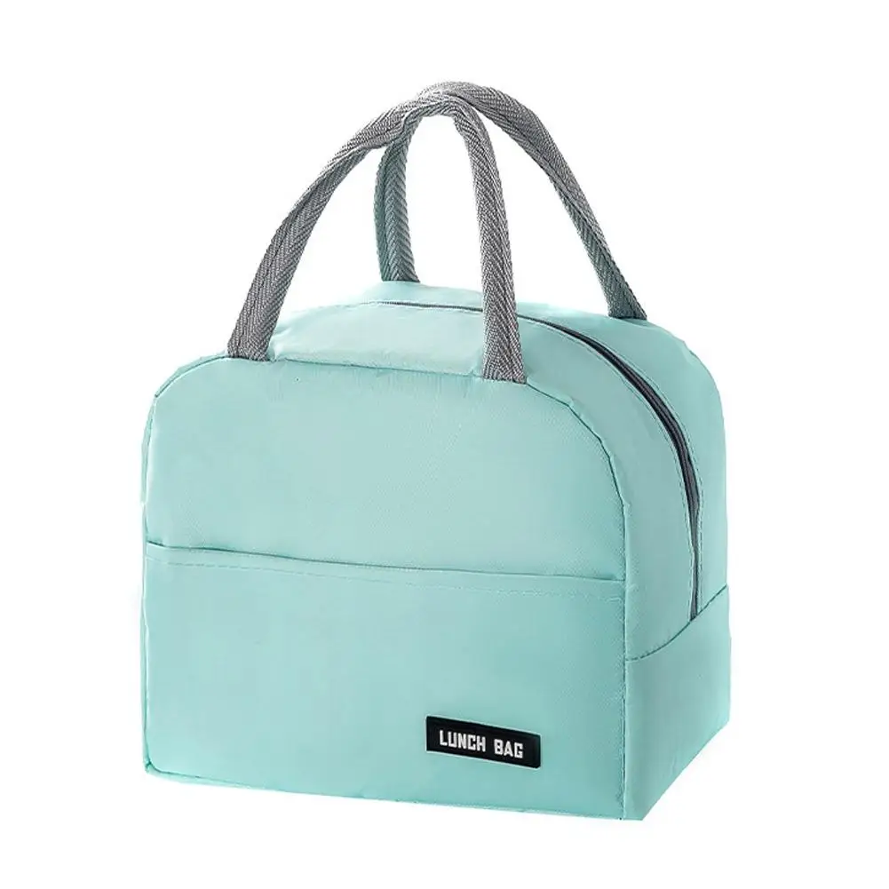 Neue tragbare Lunchbox-Tasche, einfarbig, verdickte Thermoisolierungstasche, isolierte Bento-Tasche, Schule, Arbeit, Lunch-Tasche mit Mahlzeitentasche – Detail 5