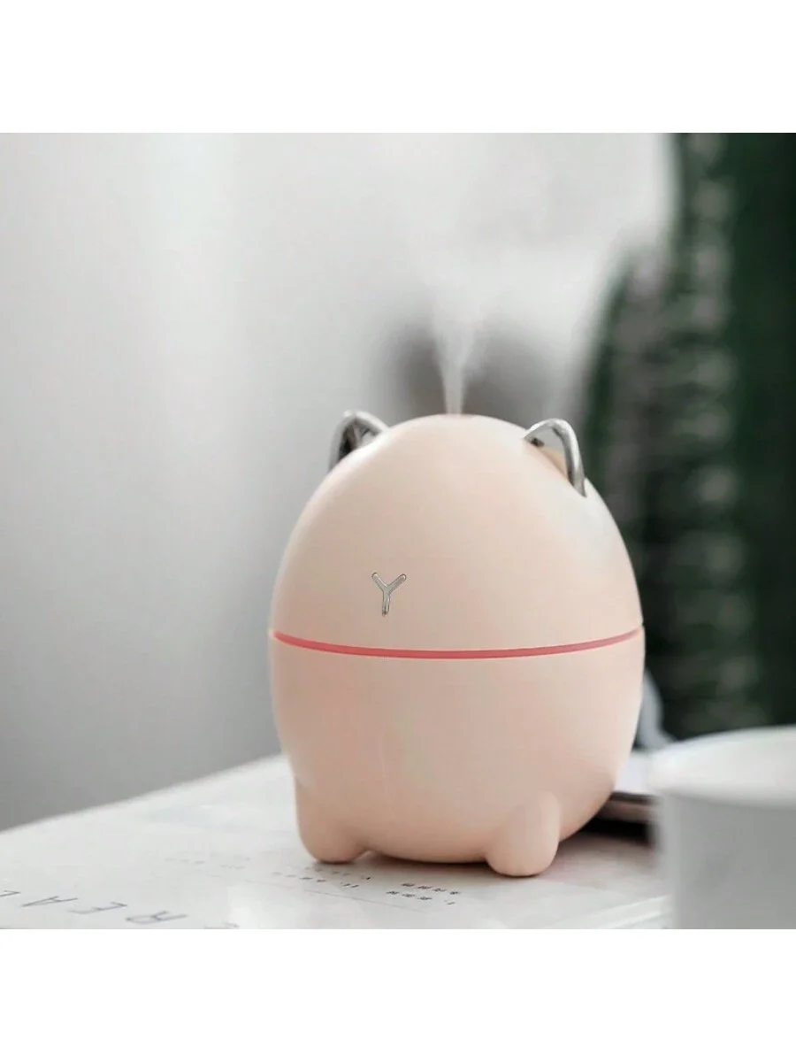 1pc novo umidificador de gato gordo, umidificador de aromaterapia portátil mini gato usb com suplemento de água