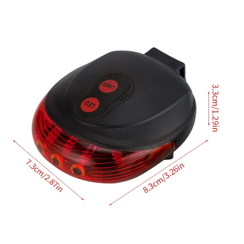 LED Bicycle Bike Light Night 2 Laser + 5 LED Rear Bike Bicycle Tail Light Safety Warning MTB Red Rear Lamp luzes traseiras