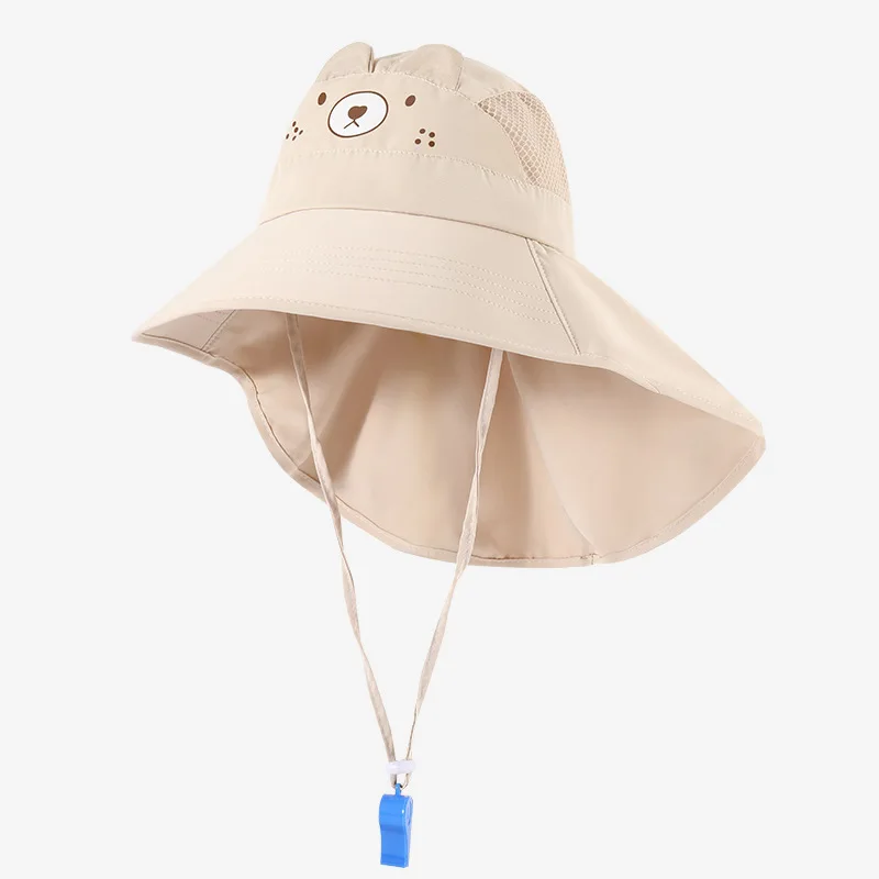 Children Sun Hat Summer Kids Outdoor Neck Ear Cover Anti UV Protection Beach Caps Kids Boy Girl Travel Flap Cap for Children