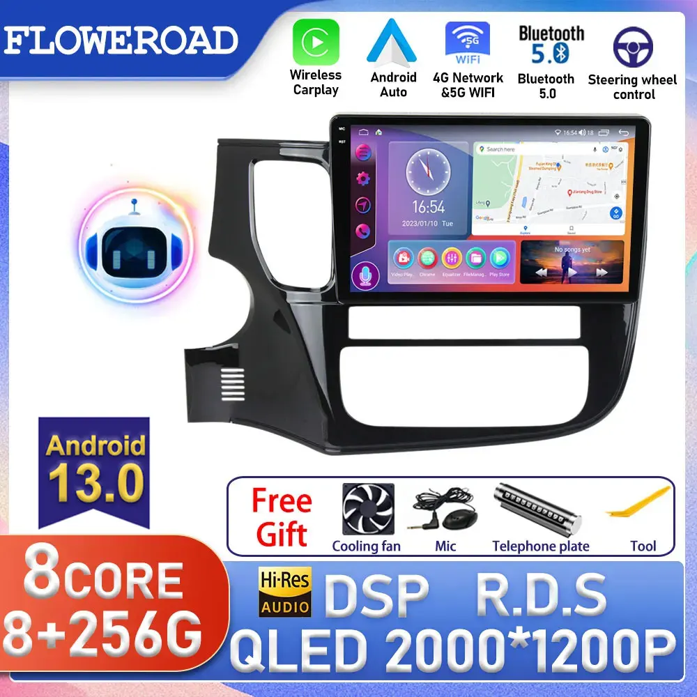 Android For Mitsubishi Outlander 3 GF0W GG0W 2012 - 2018 Car Radio Multimedia Video Player Navigation GPS No 2din 2 Din Carplay