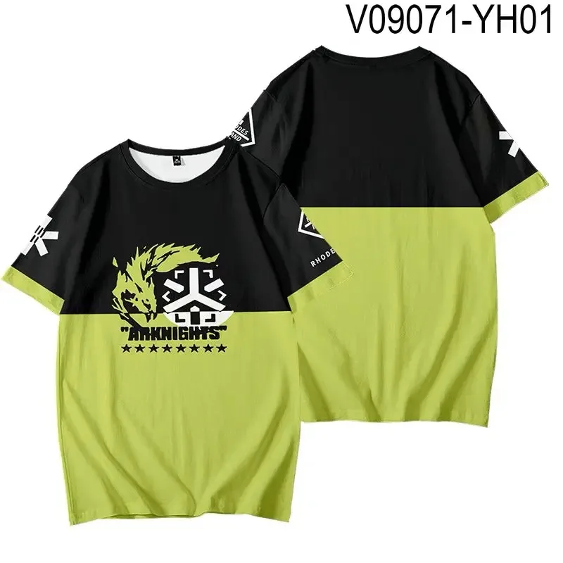 

Arknights 3d impressão camiseta verão moda em torno do pescoço manga curta popular jogo streetwear