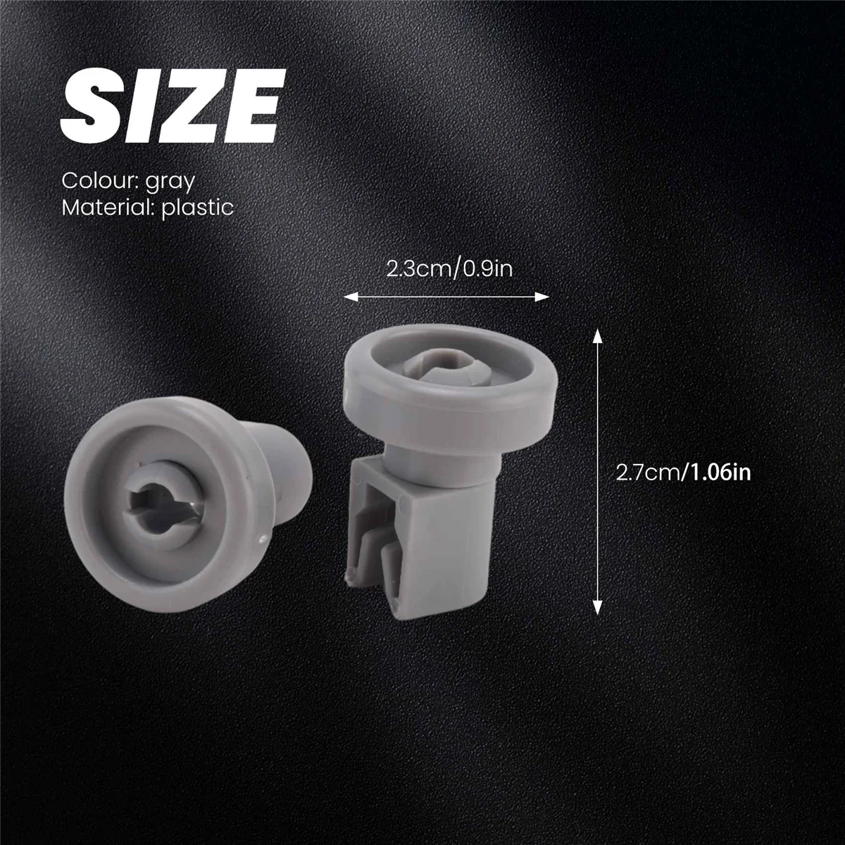 EQAZ-8PCS Roda Keranjang Pencuci Piring untuk Aksesori Kit Pencuci Piring Aeg Favorit Privileg Zanussi