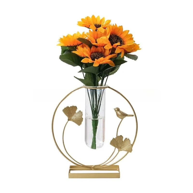 i10.9-Decorative living room tabletop flower arranger, ornament, dining table artificial flower vase, handmade floral container