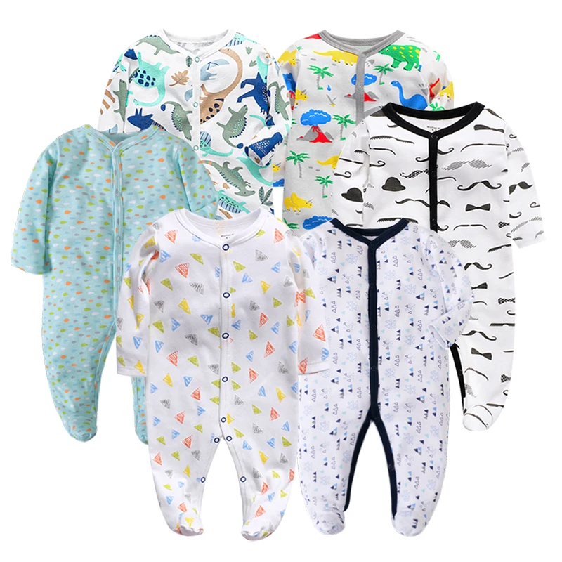 Baby Clothing Newborn Baby Clothes 0 To 12 Months Boys Long Sleeve Cotton Pure Color One-Piece Fart Wrap Crawling BodySuit