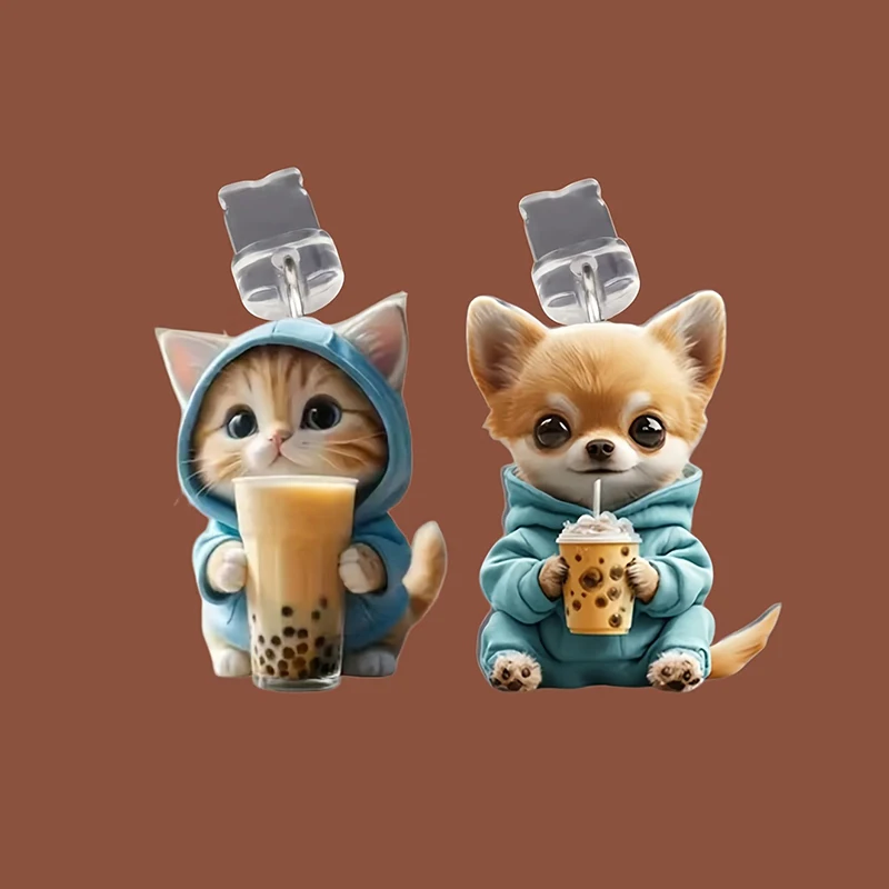 1Pcs Cute 2D Cat Phone Anti Dust Cap Charge Port Plug For IPhone Type C Dust Protection Stopper Accessorie