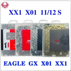 EAGLE X01 XX1 GX 11S/12S Silver Gold MTB Road Bike Chain 12S Silver Power Lock Link GX Eagle 12S Chain Original Bicicle Parts