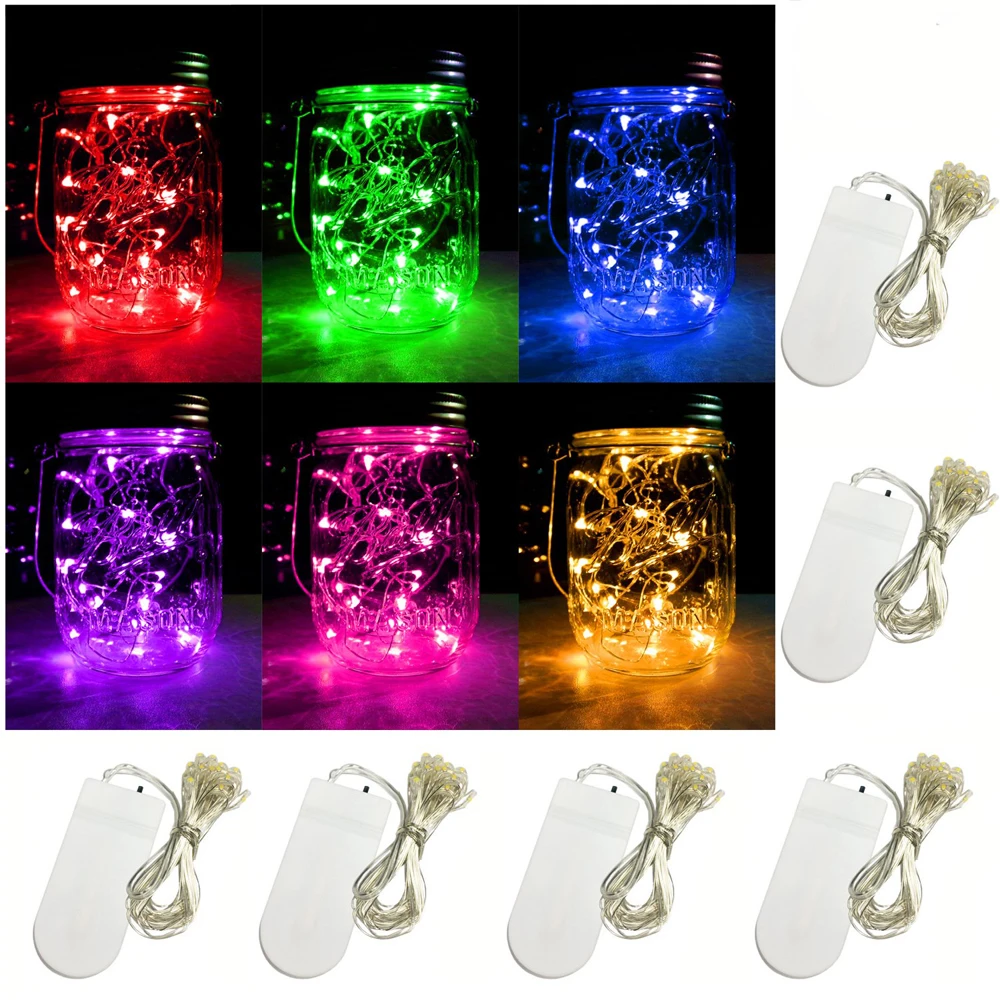 LED Fairy String Lights Battery Operated LED Copper Wire String Lights Outdoor Waterproof Light For Bedroom Wedding Decor