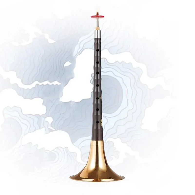 Chinese Suona Instrument Complete Set for Beginners D Key Ebony/Rosewood Made Suona High Quality Ethnic Wind Musical Instrument