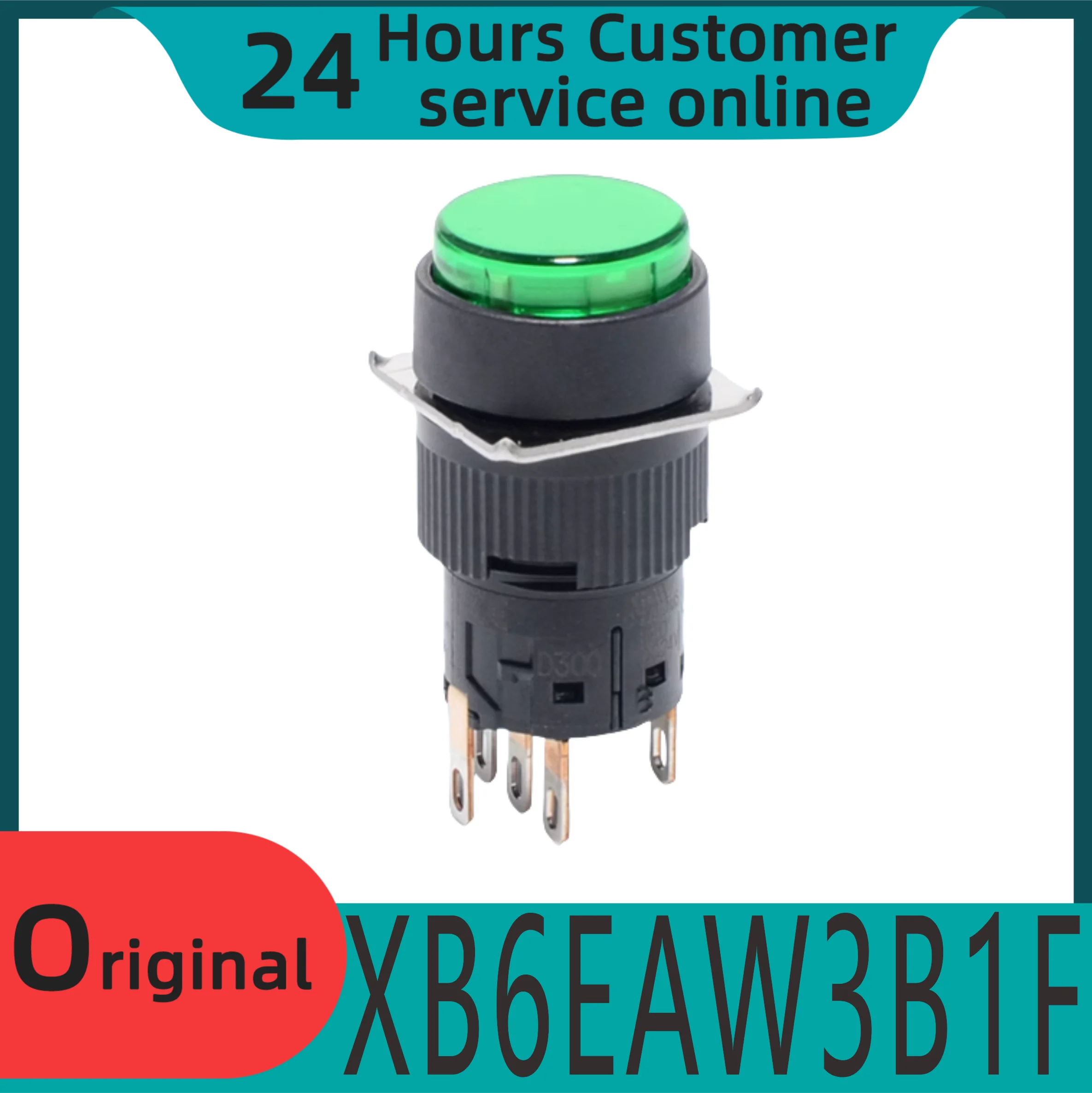 

Совершенно новый оригинальный кнопочный переключатель с подсветкой XB6EAW3B1F круглый самосброс зеленый один на один выкл. 16 мм