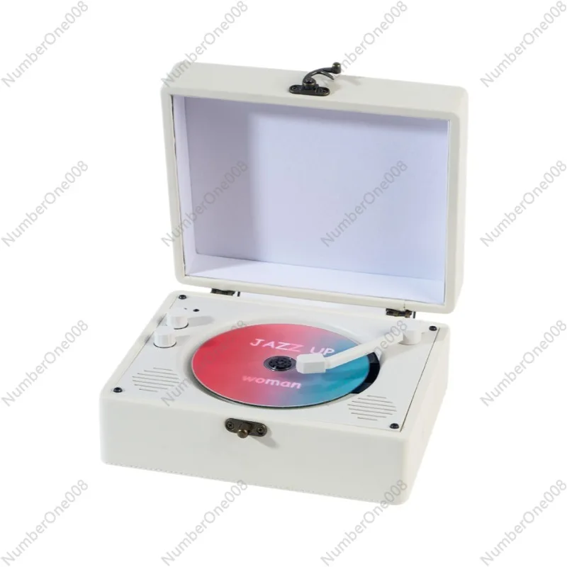 Portable retro album player disc bluetooth speaker integrated cd player gift birthday gift