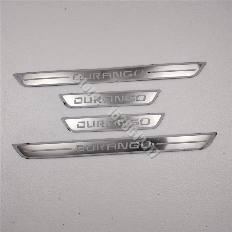 For DODGE DURANGO 2011 2012 2013~2020 Stainless Steel Scuff Plate Door Sill Guards Thresholds Cover Trims Car Accessories