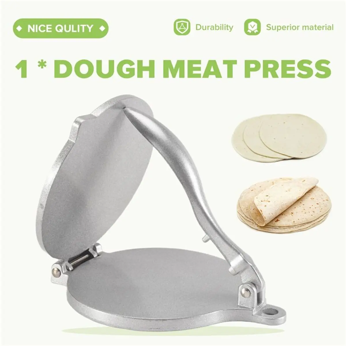 20cm Kitchen Tortilla Maker Press Dough Meat Press Maker Bakeware Tools,Tortilla Pancake Pie Tools Baking Accessories