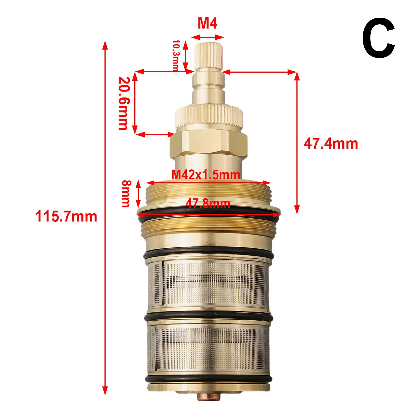 1PCS Thermostatic Spool Brass Replacement Thermostatic Cartridge Shower Mixer Valve Bar Repair Kit Home Bathroom Accessories