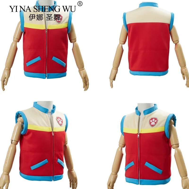 نباح دورية رايدر تأثيري ازياء الاطفال صبي فتاة عيد ميلاد الكابتن زي الكرتون دورية الكلب رايدر دور الحفلات Hallowee XI8788