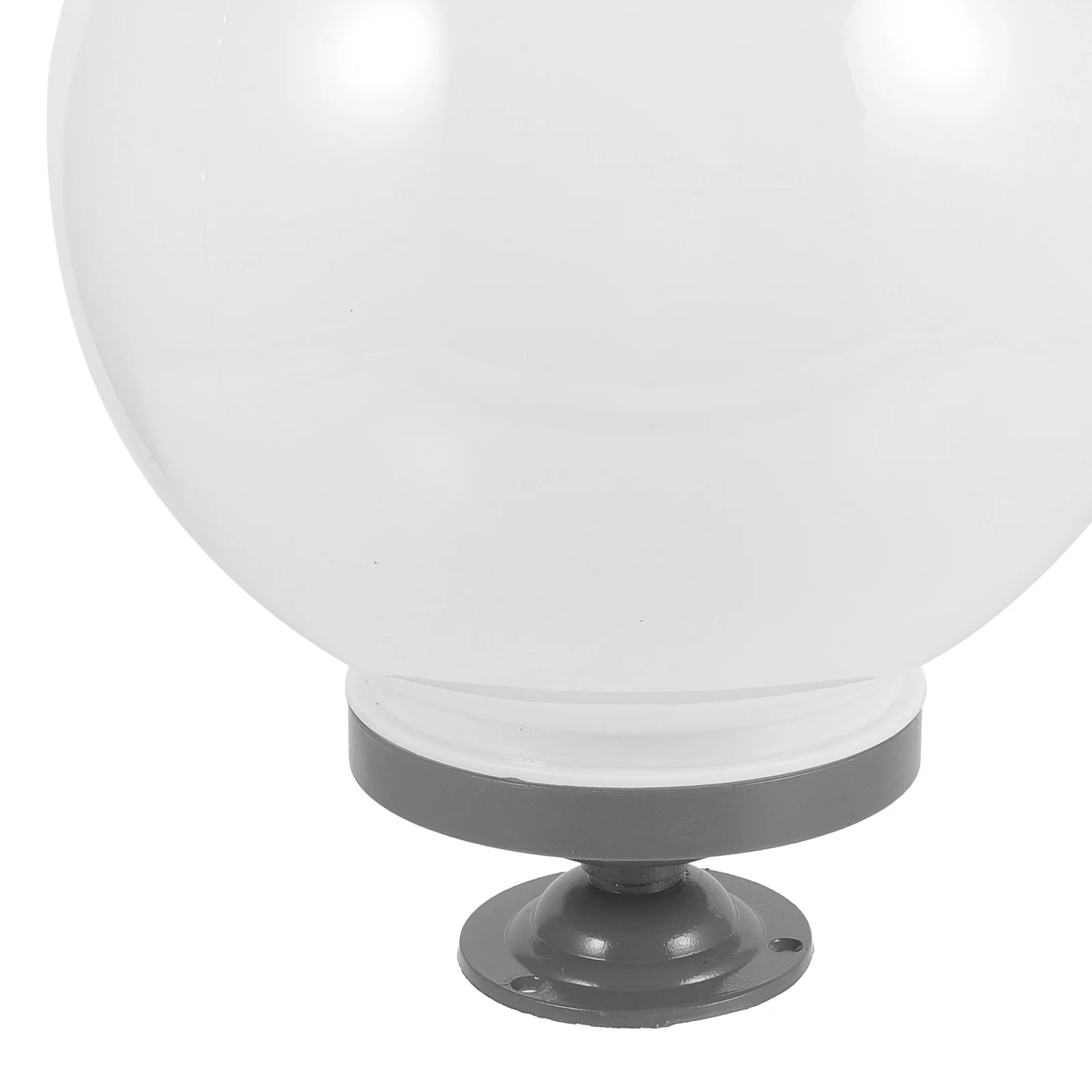 

25cm Acrylic Globe Light Shade Gray Base Garden Yard Decorative Lamp Cover Porch Street Patio Light Fixture Outdoor Solar