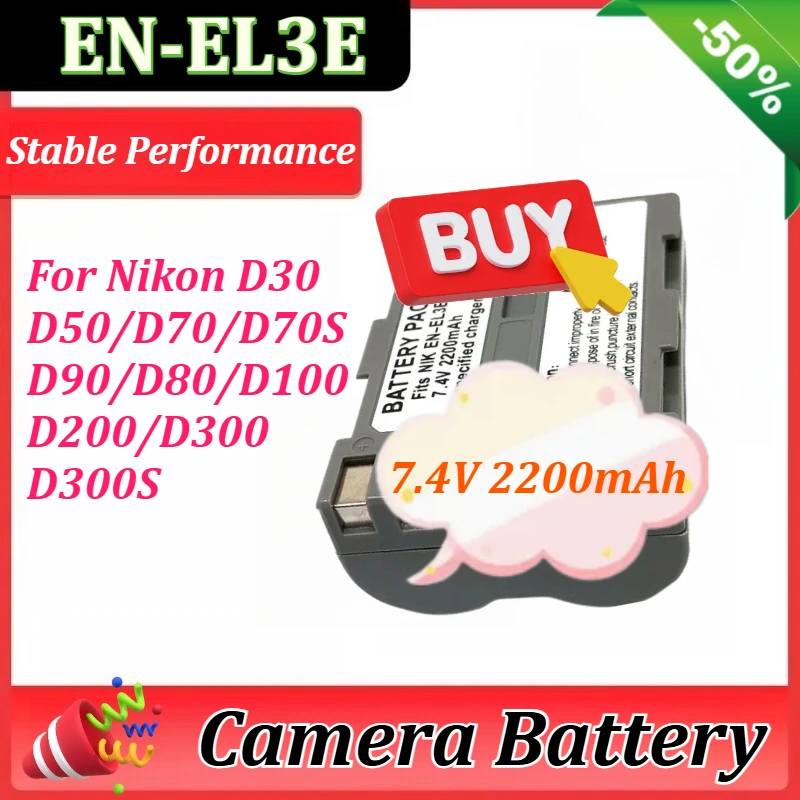 7.4V 2200Mah EN-EL3…