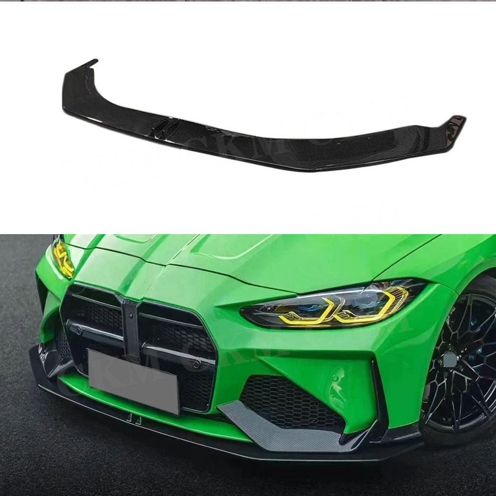 

CKMUUER for BMW M3 M4 G80 G82 G83 2021+ Carbon Fiber Front Bumper Lip Spoiler Splitter Car Diffuser Protector Cover Body Kit