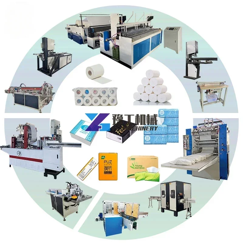 YG Automatic Tissue Paper Making Machine/napkin Making Machine/toilet Paper Roll Making Machine Complete Set Production Line