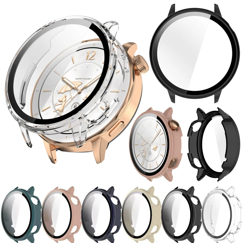 Glass+Case for Oneplus Watch3 43MM Glass Screen Protector & Hard PC Protective Bumper for OPPO WATCH X2 Mini Accessories