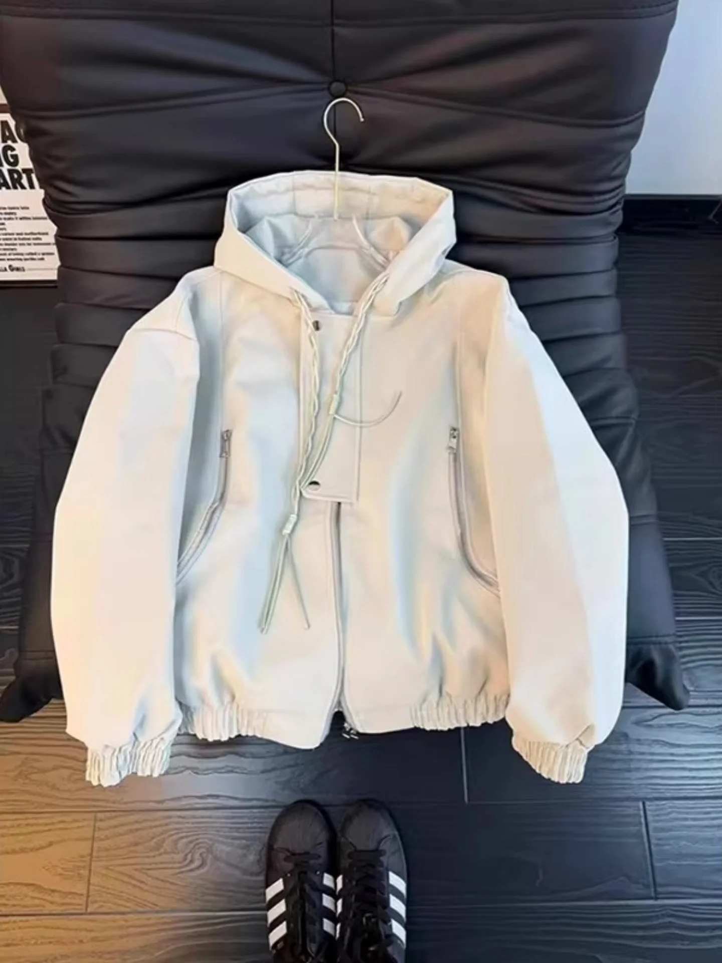 

Мужская зимняя куртка Cleanfit Premium из утолщенной искусственной кожи с капюшоном, хлопковое пальто в американском стиле, парная хлопковая одежда с длинными рукавами