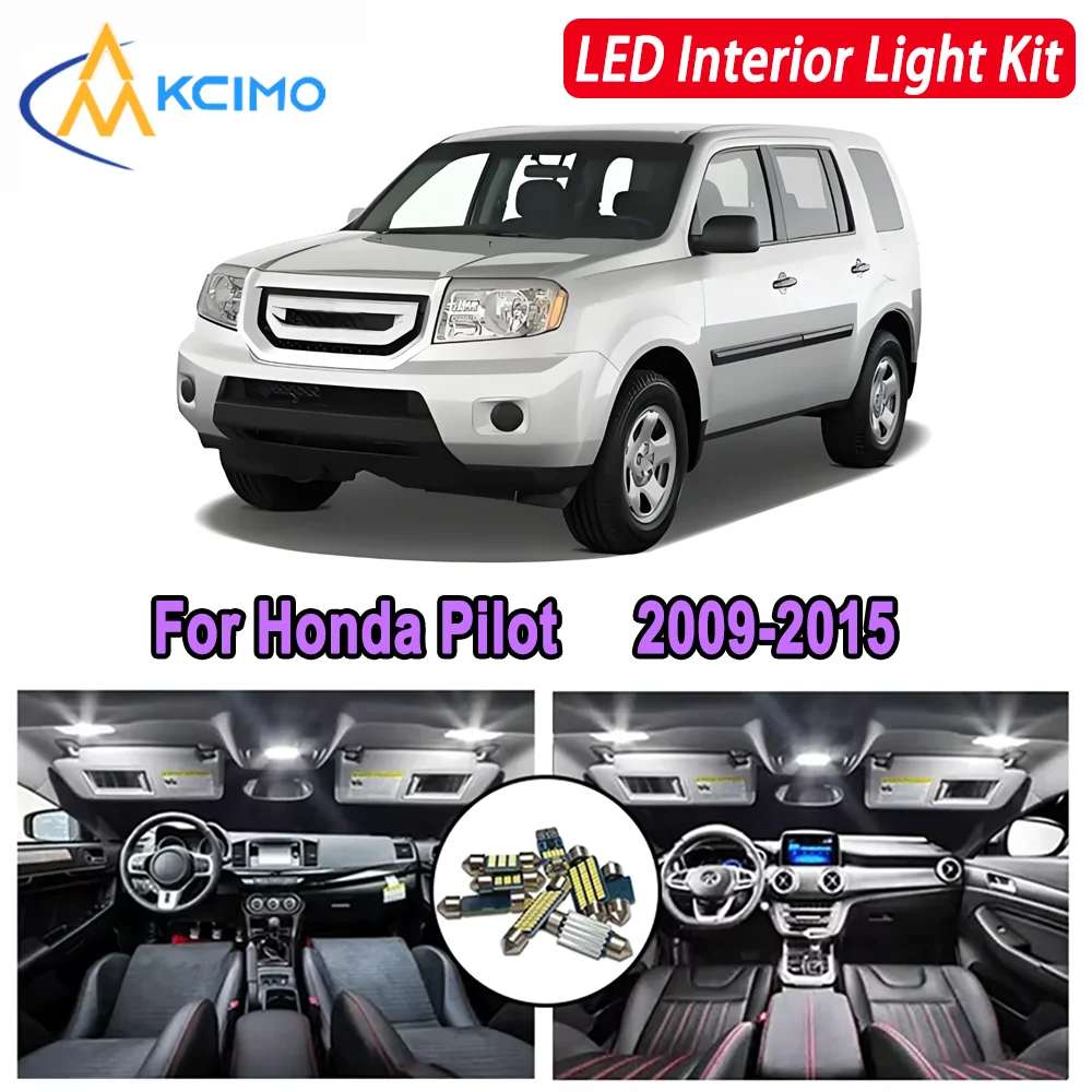 

Kcimo LED For Honda Pilot (2009-2015) Premium Bright LED Interior Dome Map Trunk Light Kit Car Led Lamps Canbus Car LED Lights