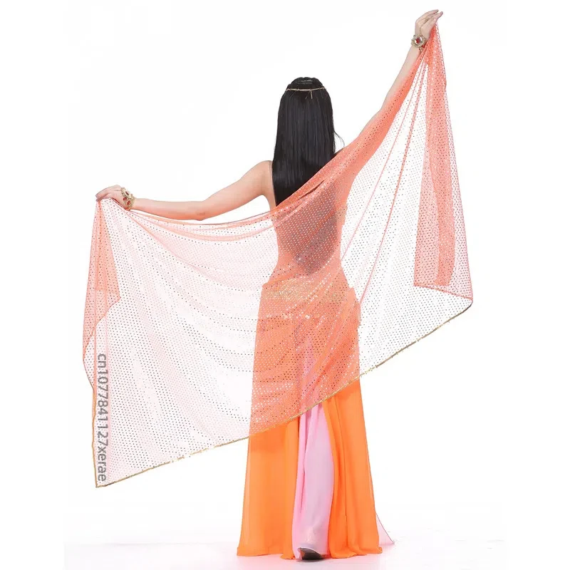 Performance de danse du ventre 210x95cm met en évidence écharpe de poche avec paillettes écharpe de danse du ventre interprète par groupe féminin