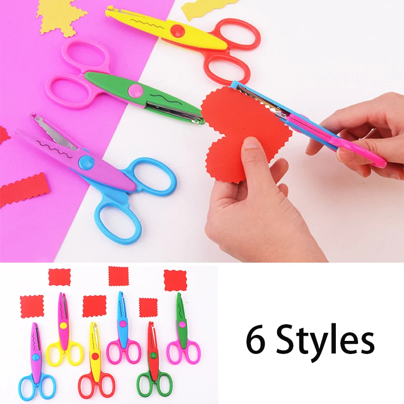 12Pcs DIY Decorative Craft Scissors Album Lace Scissors Card Photo Pattern Scissors for Kids Craft