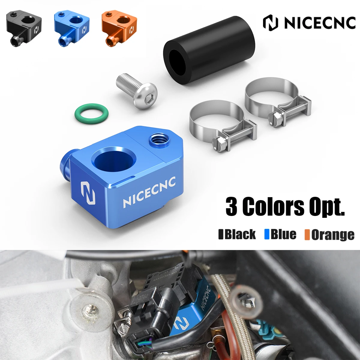 2026 2025 2024 For Husqvarna TE 300 TE 250 TC 125 TC 250 TX 300 2023 TBI Crankcase Pressure Sensor Mount Bracket Holder Aluminum