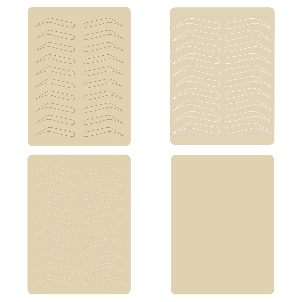 

4 Sheets Embroidered Practice Skin Accessories Synthetic Tattoo Supplies Flexible Skin for Artist Training and