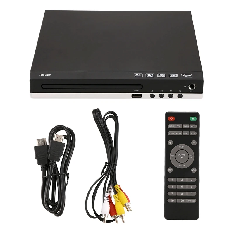 

New HD 1080P CD/EVD/VCD DVD Player Outputs Home Digital Media Player With USB And Microphone Ports