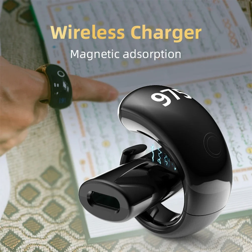Tasbih For-Zikr Smart Ring Clock Waterproof Prayer Reminder Adjustable Counter Ring Electronic Digital Counter For Prayer