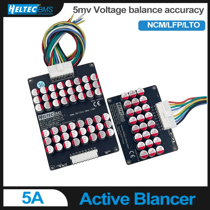 Active Equalizer Balancer 5A 3S 4S 5S 6S 7S 8S 14S 16S 17S 18S 19S 20S 21S Lifepo4/Lipo/LTO Battery Energy Capacitor