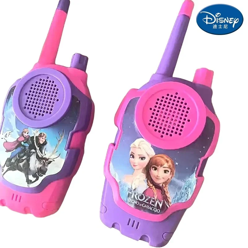 Walkie-talkie de Radio Frozen de Disney, coches de dibujos animados, juego de teléfono interactivo al aire libre para padres e hijos, juguetes para