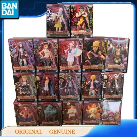 Bandai Original Genuine ONE PIECE FILM RED DXF MONKEY.D.LUFFY /UT/SHANKS Anime Action Figures Toys for Kids Gift Model Ornaments