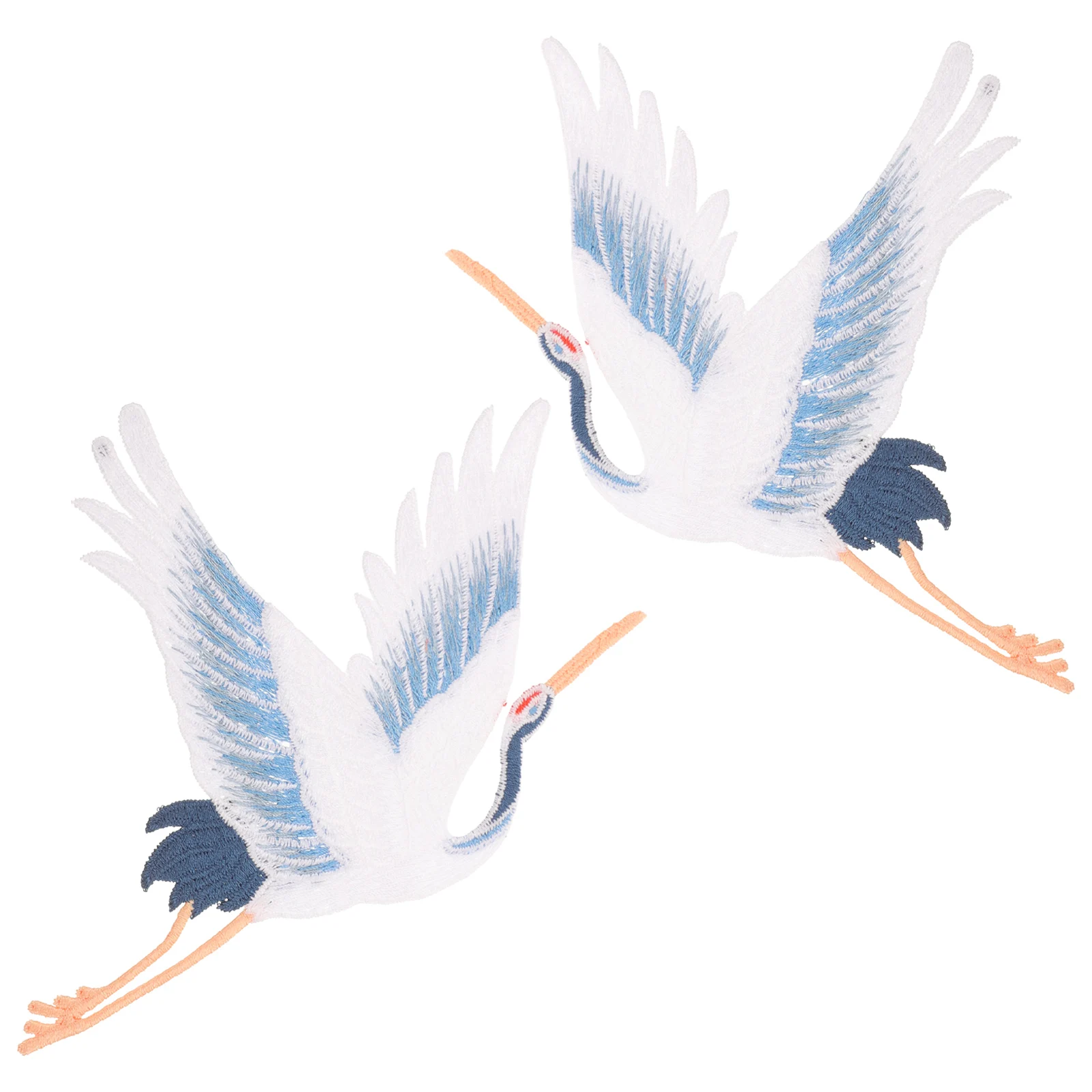 

2 Pcs Crane Embroidered Patches Sew On Patches For Jeans for Jeans Jackets Sew on Clothing Accessories Decorative Applique