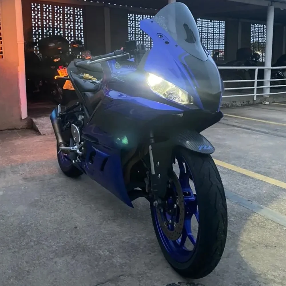 ヤマハ用モーターフロントガラススクリーン,YZF-R3,yzfr25,yzf r25,2018, 2019, 2020, 2021, 2022,r3,煙,ダブルバブル