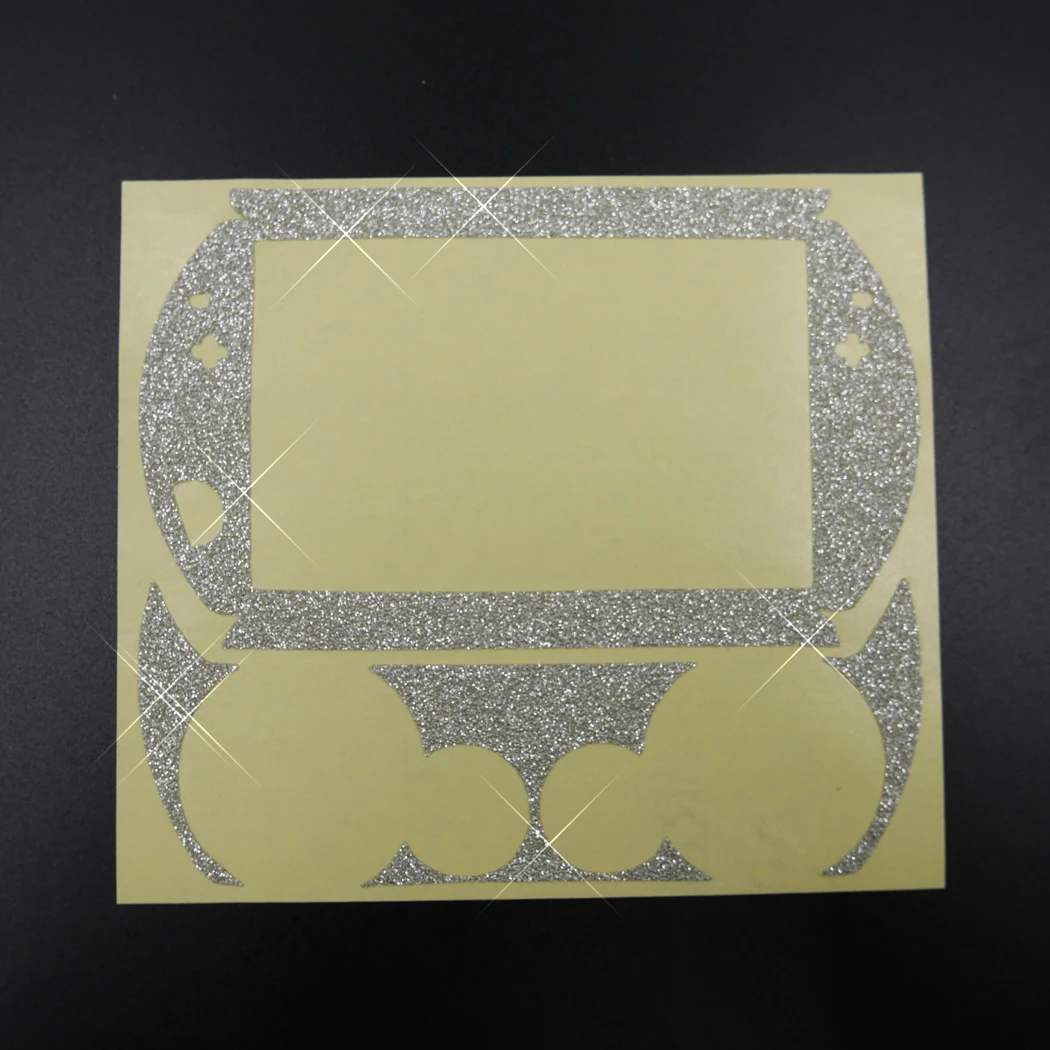 مشرقة الفضة بلينغ بريق الفينيل ملصق الجلد حامي لسوني PSP الذهاب جلود ملصقات