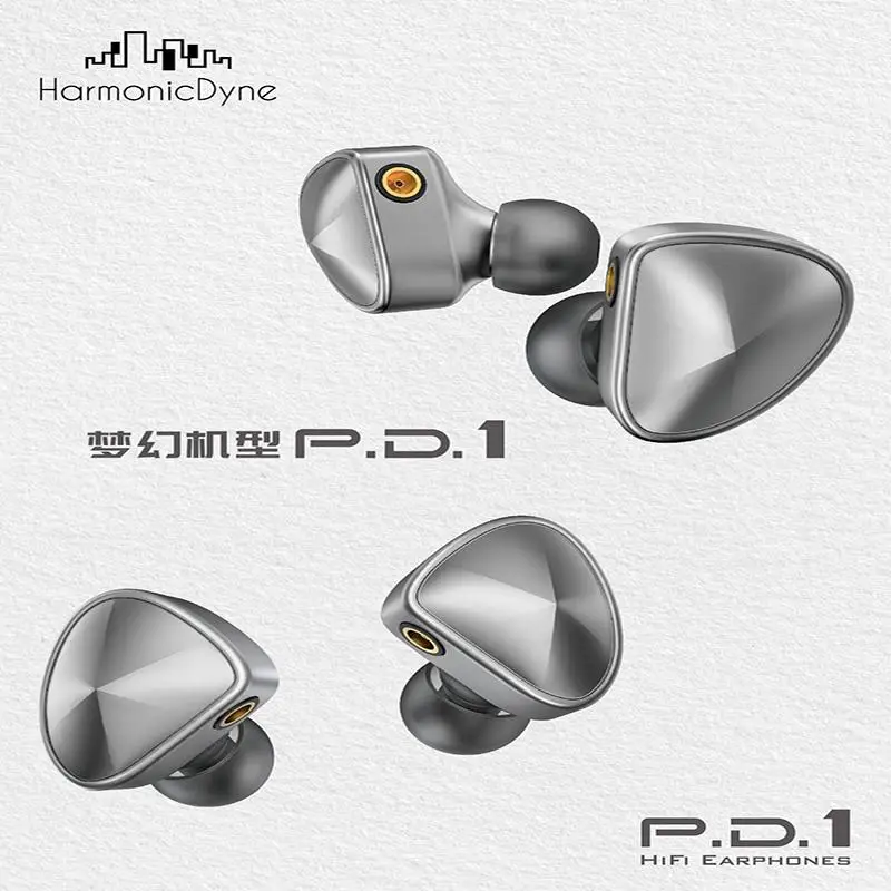 HarmonicDyne P.D.1 PD1 10mm Planar +10mm Dynamic Driver Hybrid HiFi In-Ear Earphones Detachable MMCX 3.5mm/4.4mm Balanced Cabl