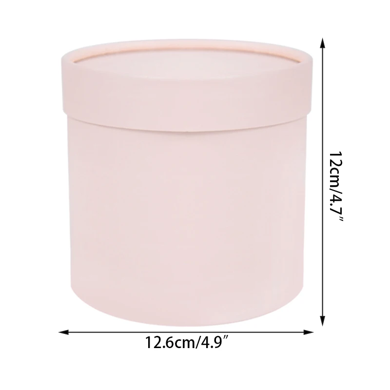 Flower Box Gift Packaging Portable Round Small Hug Bucket Storage Flower Wrapping Bouquet Cardboard Box Candy Day Mother Rose